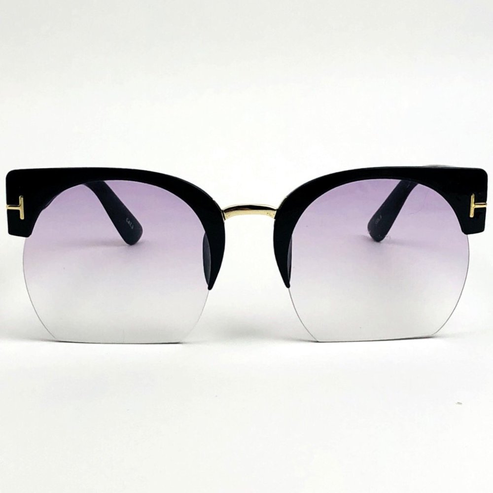 Semi Rimless Gradient Lens Oversized